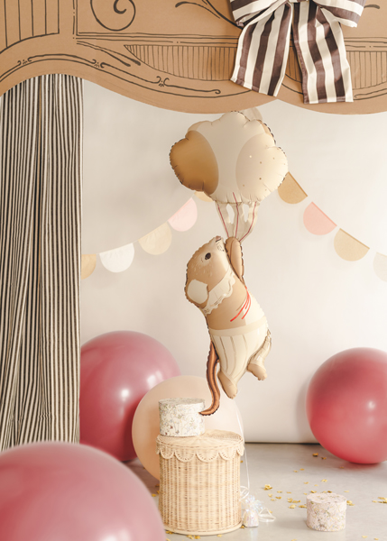 Balon foliowy Myszka z balonami, 44x104 cm, mix - obrazek 3