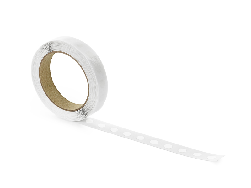Kropki klejowe dwustronne, 12mm, bezbarwny (1 op. / 1000 szt.)
