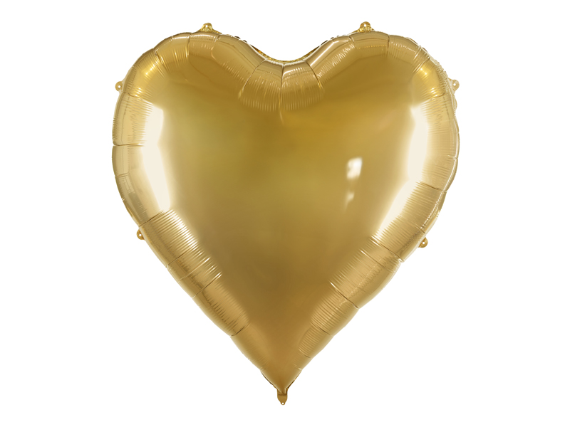 Balon foliowy Serce XXL, 136x129 cm, złoty