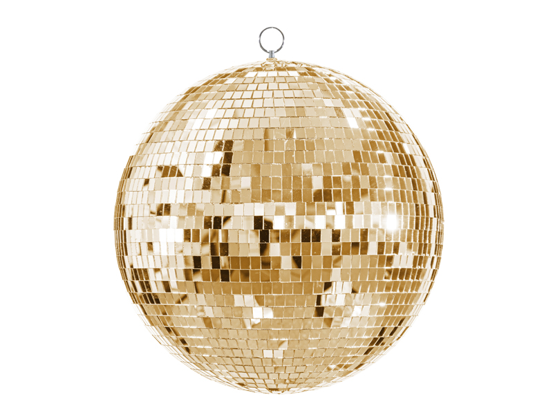 Kula lustrzana disco, szampański złoty, 40 cm