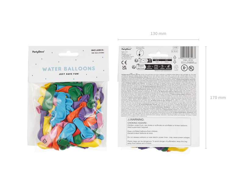 Balony Bomby Wodne pastelowe, mix (1 op. / 100 szt.) - obrazek 5