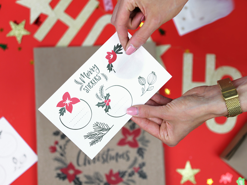 Torebki na prezenty Merry Little Christmas, kraft, 25x11x27cm (1 op. / 3 szt.) - obrazek 6