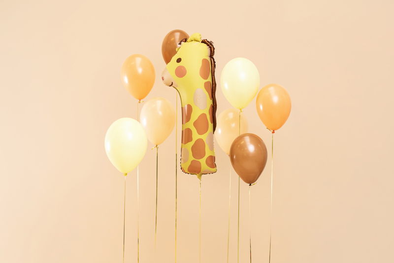 Balon foliowy Cyfra 1 - Żyrafa, 48x96 cm, mix - obrazek 2