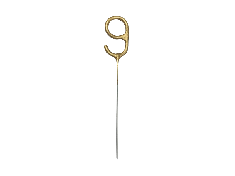 Zimne ognie Cyfra 9, złoty, 15cm
