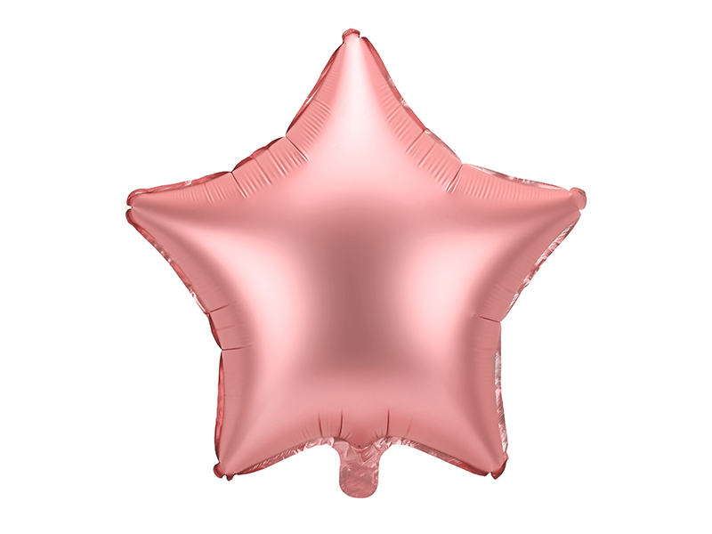 Balon foliowy Gwiazdka, 40cm, różowe złoto