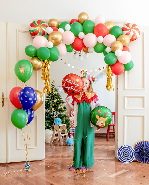Balony 30 cm Merry Christmas, mix (1 op. / 6 szt.) - obrazek 2