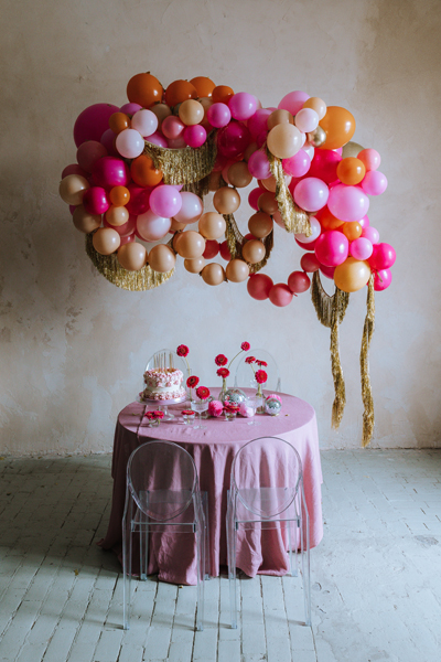 Balony z łącznikiem, 33 cm, jasny różowy (1 op. / 20 szt.) - obrazek 7