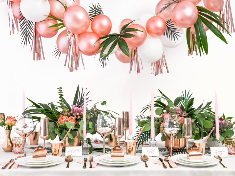Balony Strong 23cm, Metallic Rose Gold (1 op. / 100 szt.) - obrazek 2