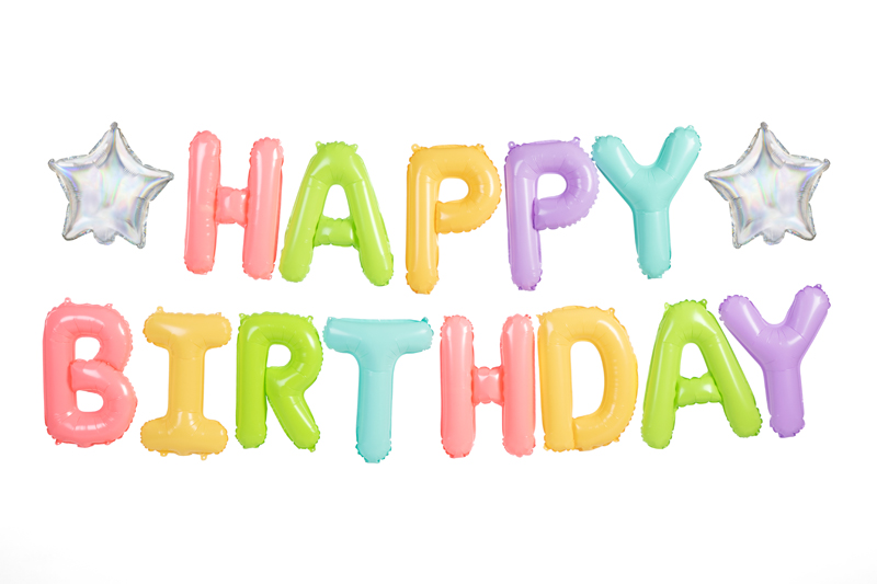 Balon foliowy Happy Birthday, 395x35cm, mix - obrazek 2