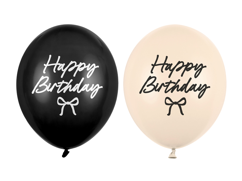 Balony Strong Happy Birthday Kokardki, 30 cm, mix (1 op. / 50 szt.)