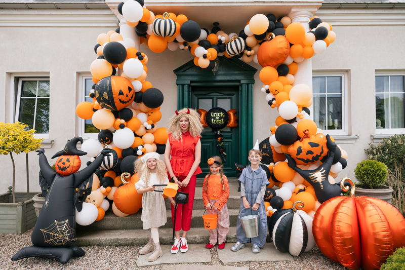 Stojący balon foliowy Dynia 3D, 90x90 cm, pomarańczowy - obrazek 6
