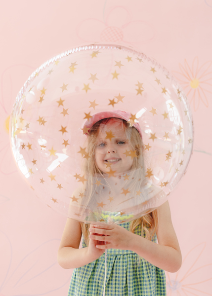Balon Bubble Gwiazdki, 60 cm, transparentny - obrazek 2
