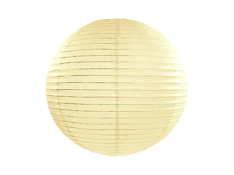 Lampion papierowy, kremowy, 20cm