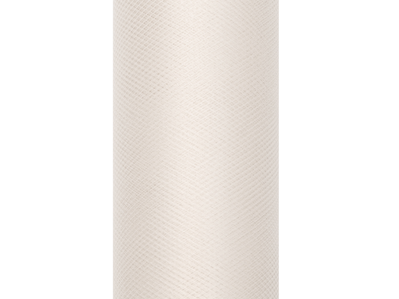 Tiul gładki, kremowy, 0,3 x 9m (1 szt. / 9 mb.)
