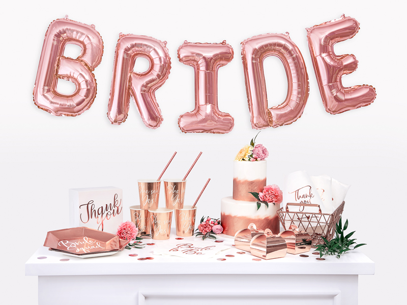 Talerzyki Bride squad, różowe złoto, 23cm (1 op. / 6 szt.) - obrazek 7