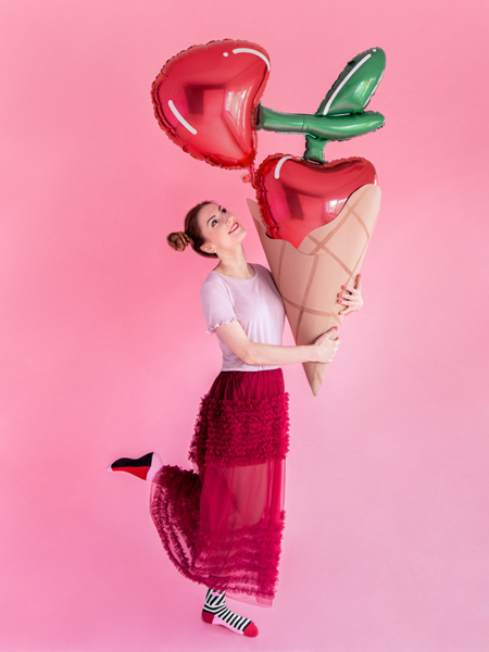 Balon foliowy Wiśnie, 88x73cm, mix - obrazek 5