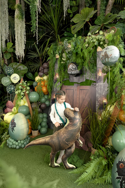 Balon foliowy Jurassic World T-Rex, 92x98 cm, brązowy - obrazek 4