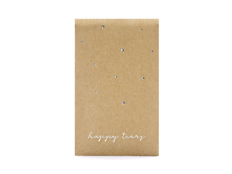 Chusteczki higieniczne Happy tears, srebrny, 7,5x12cm (1 op. / 10 szt.) - obrazek 2