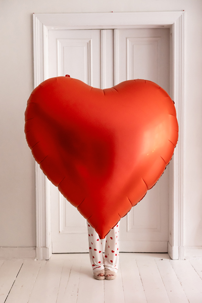 Balon foliowy Serce XXL, 136x129 cm, czerwony - obrazek 2