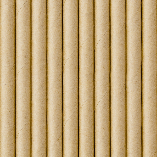 Słomki papierowe, kraft, 19.5cm (1 op. / 10 szt.)