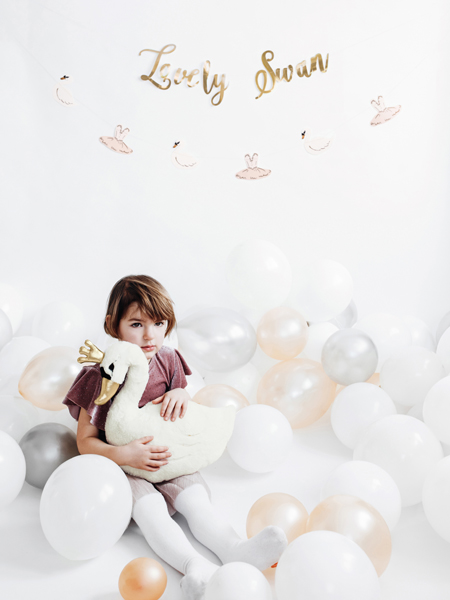 Balony Strong 12cm, Metallic Silver Snow (1 op. / 100 szt.) - obrazek 4