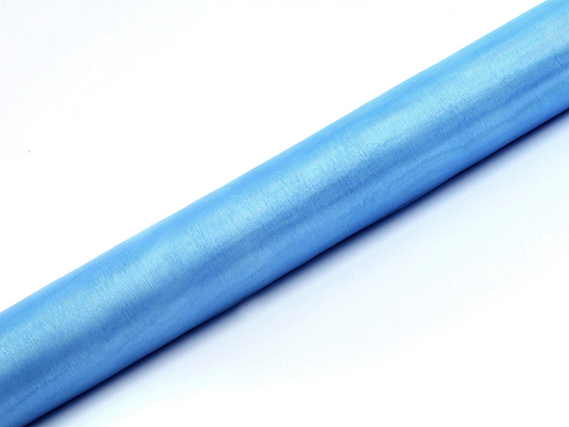 Organza Gładka, błękit, 0,36 x 9m (1 szt. / 9 mb.)