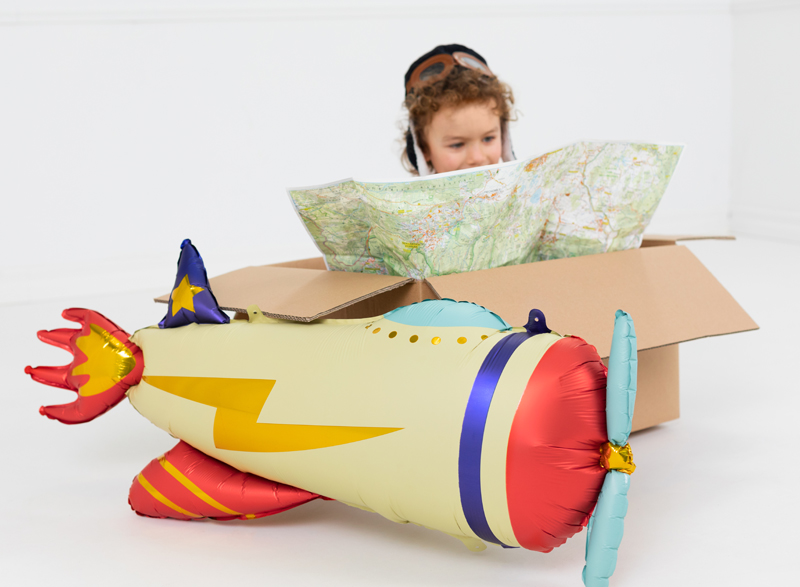 Balon foliowy Samolot, 91x39cm, mix - obrazek 3