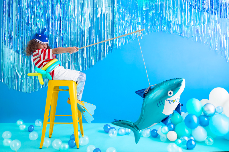 Kurtyna Party, niebieski, 90 x 250cm - obrazek 5