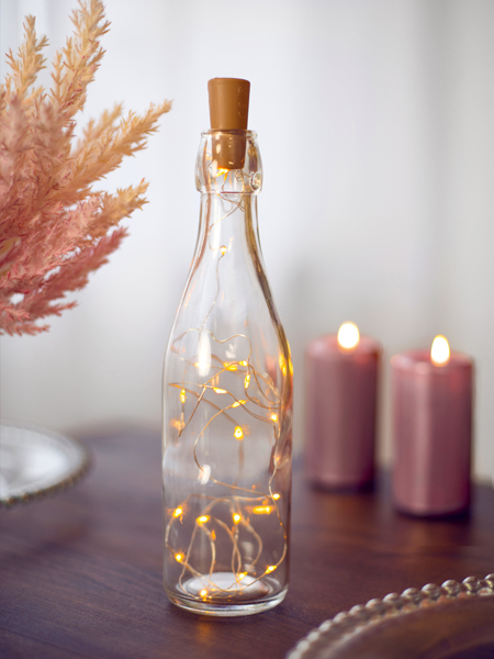 Lampki LED z korkiem do butelki, ciepły biały, 197cm - obrazek 7