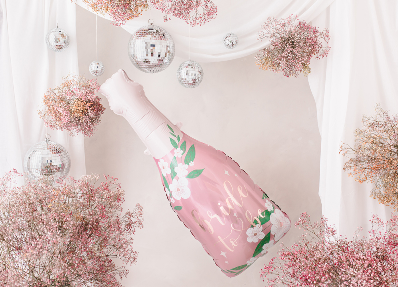 Balon foliowy Butelka Bride to be, 49.5x108.5 cm, mix - obrazek 4