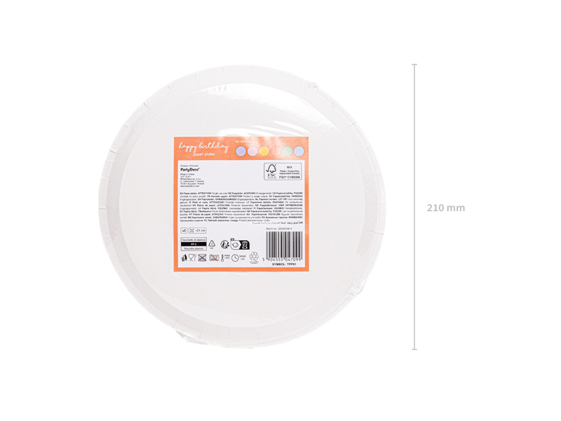 Talerzyki, mix, 21 cm (1 op. / 6 szt.) - obrazek 9