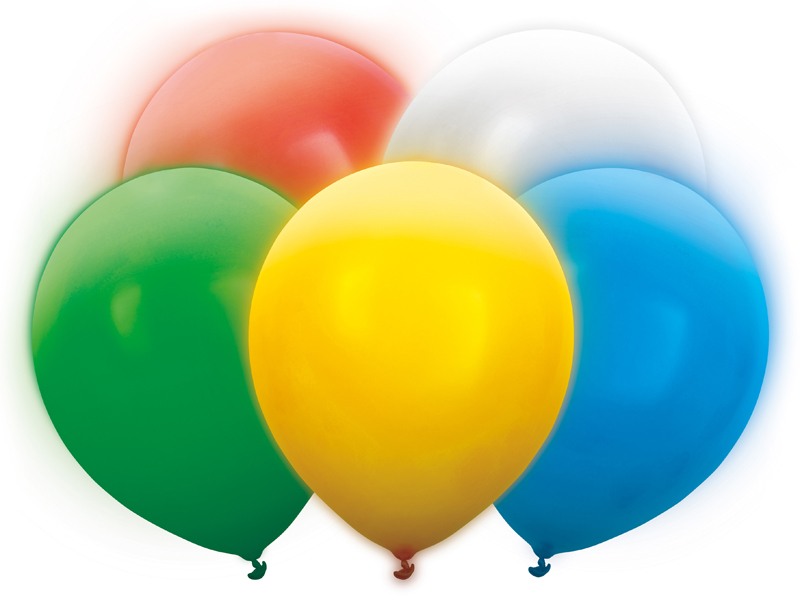 Balony LED 30 cm, mix (1 op. / 5 szt.)
