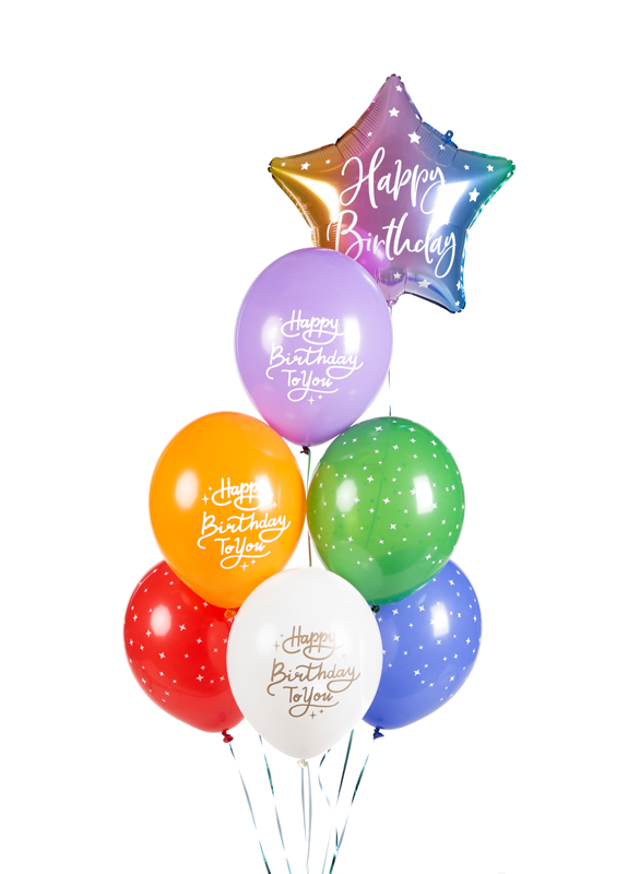 Balony 30 cm, Happy Birthday To You, mix (1 op. / 50 szt.) - obrazek 2