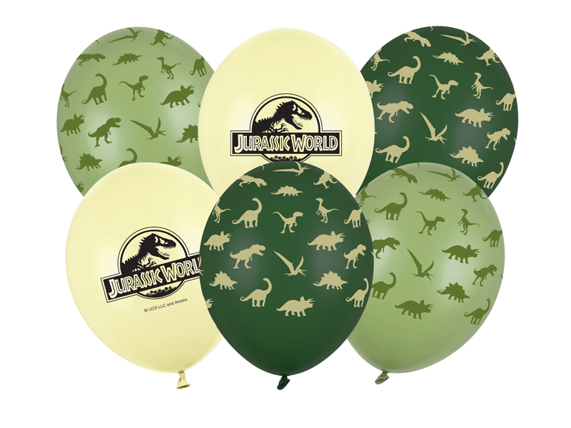 Balony 30 cm, Jurassic World, mix (1 op. / 6 szt.)