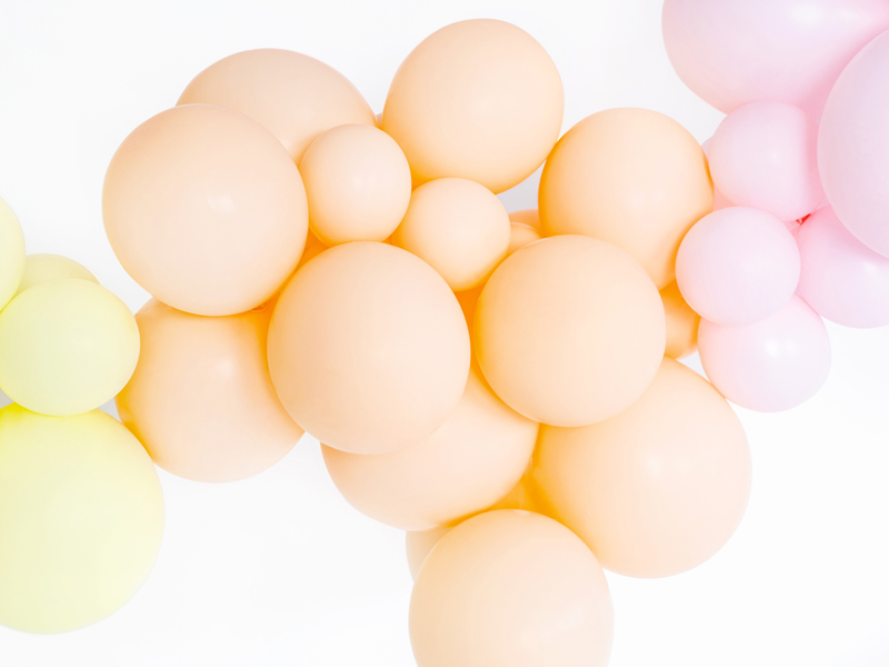 Balony 23cm, Pastel Peach Cream (1 op. / 100 szt.) - obrazek 2
