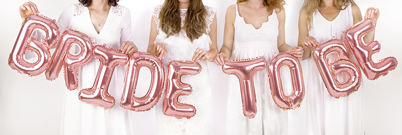 Balon foliowy Bride to be, 340x35cm, różowe złoto - obrazek 2