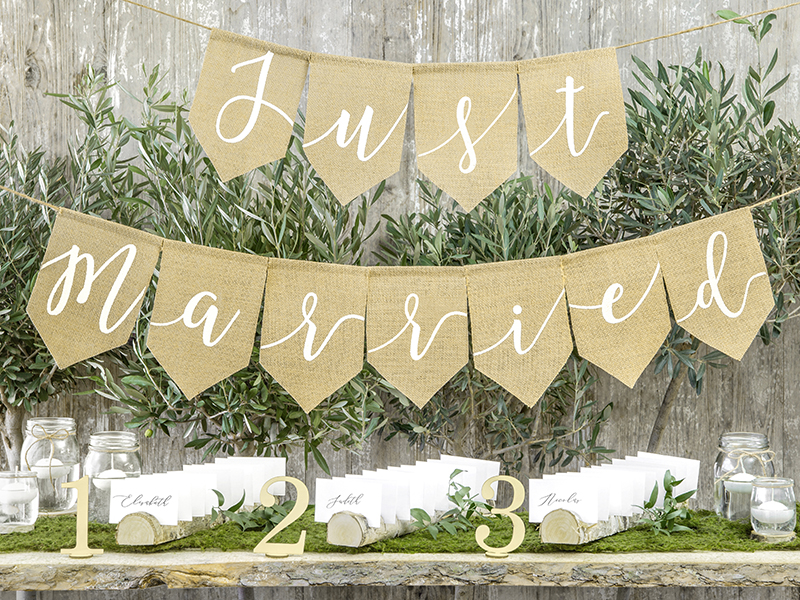Baner Just married, 23x185cm - obrazek 3
