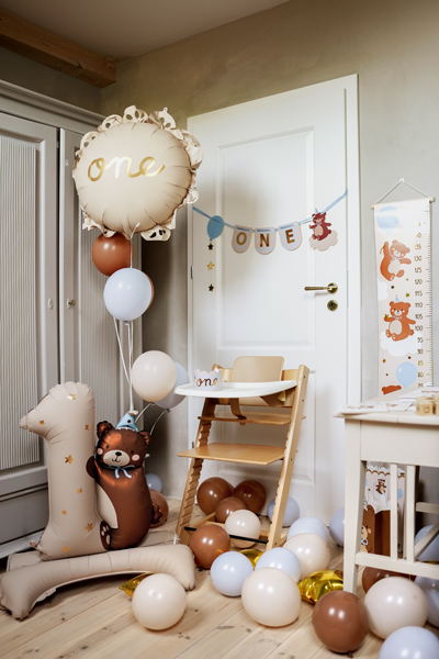 Balon foliowy pastylka z falbanką One, mix, 51,5x51,5 cm - obrazek 2