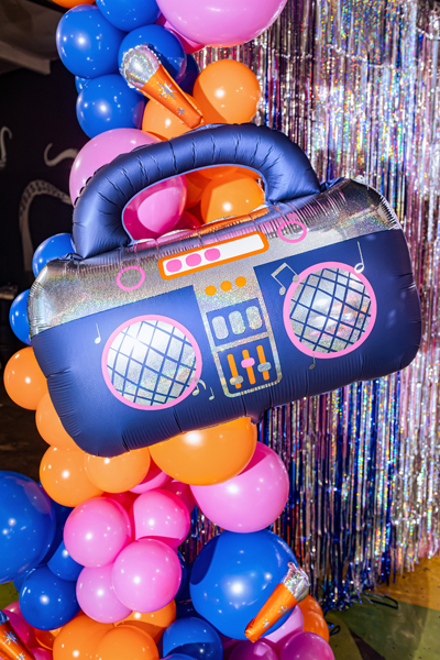 Balon foliowy Boombox, 98x70.5 cm, granatowy - obrazek 2