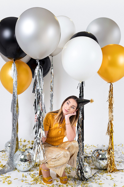 Balon okrągły 60 cm, Metallic Gold - obrazek 3