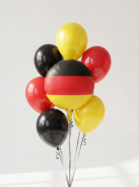 Balon foliowy Flaga Niemiec, 35 cm, mix - obrazek 4
