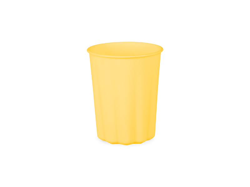 Kubeczki plastikowe Falbanka, 220 ml, żółty (1 op. / 4 szt.)