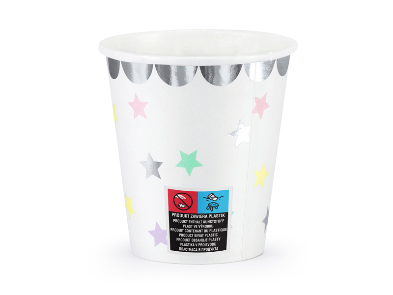 Kubeczki Jednorożec - Gwiazdki, 180 ml (1 op. / 6 szt.) - obrazek 2