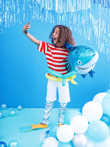 Balon foliowy Rekin, 102x62 cm, mix - obrazek 2