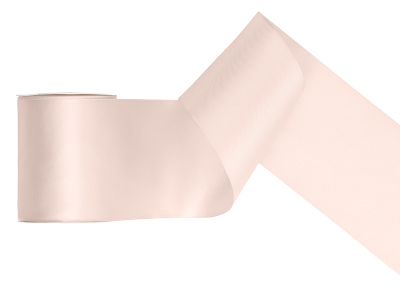 Tasiemka satynowa, złamana biel, 100mm/25m