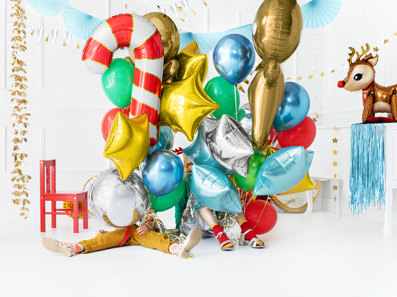 Balon foliowy Renifer, 50x62cm, mix - obrazek 3