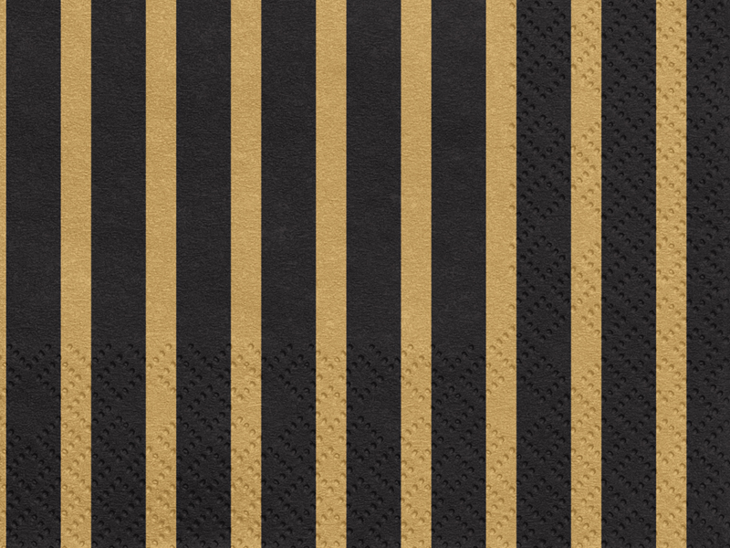 Serwetki Paski, złoty, 33x33 cm (1 op. / 20 szt.) - obrazek 2