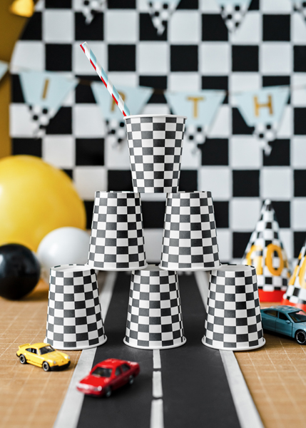 Kubeczki Szachownica, 220 ml, mix (1 op. / 6 szt.) - obrazek 3