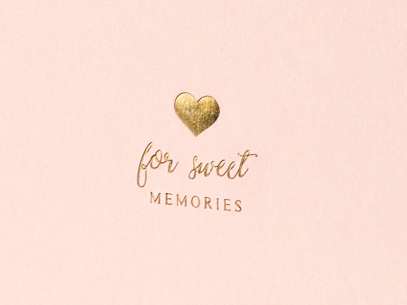Księga Gości For sweet memories, 20,5x20,5cm, pudrowy róż, 22 kartki - obrazek 2