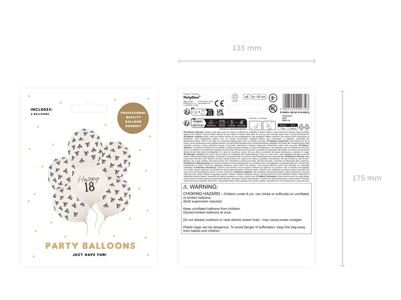 Balony 30 cm, 18, Pastel Off-white (1 op. / 6 szt.) - obrazek 2